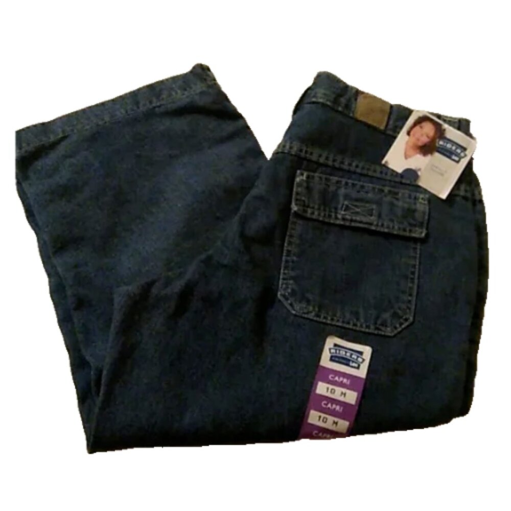 Lee Riders Capri Jeans Cropped Blue Denim 10 NEW